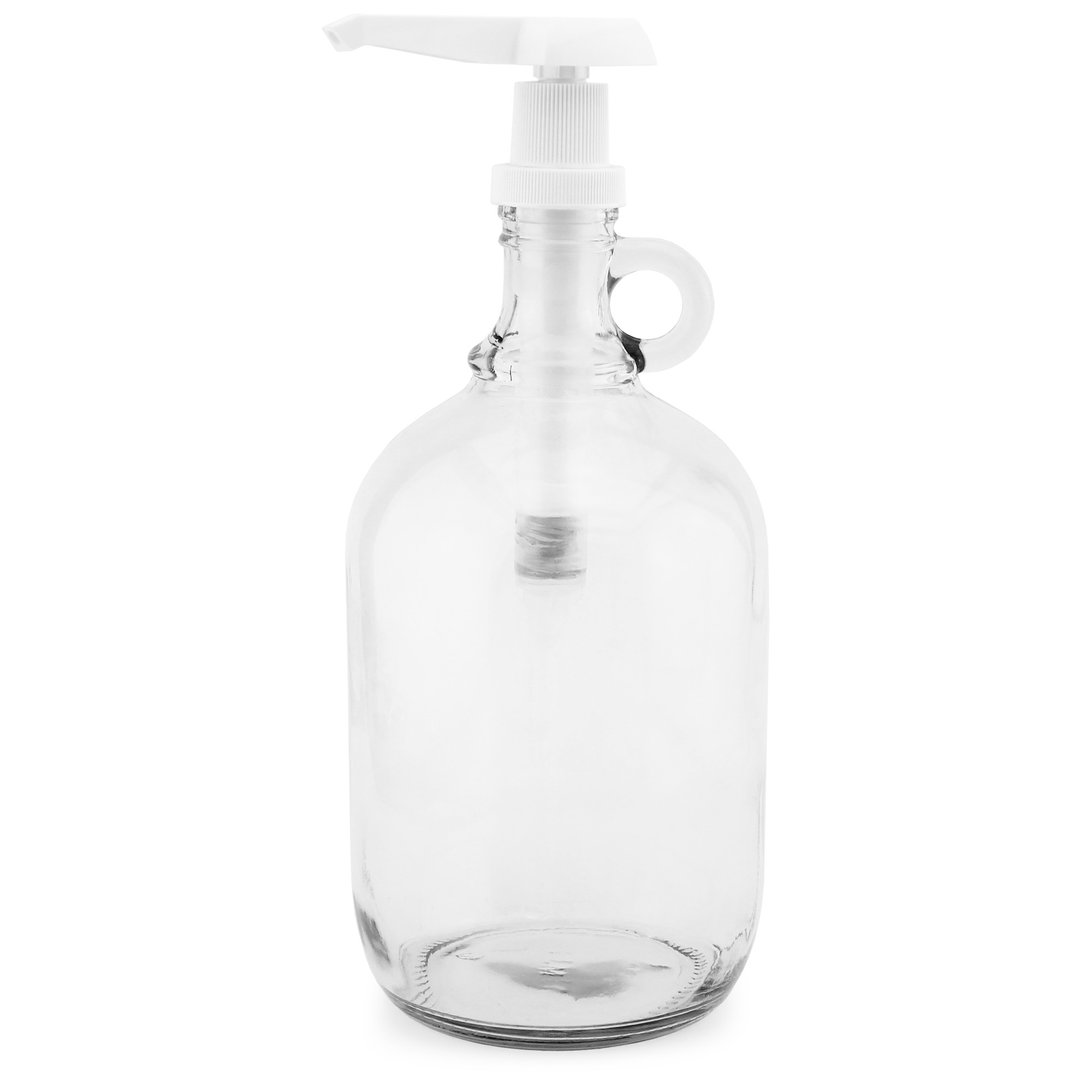 HALF GALLON GLASS Pump Dispenser Bottle, 64-Ounce Jug with Pump £22.25 